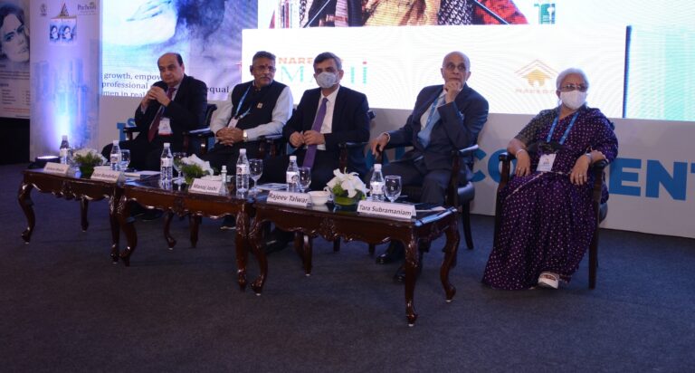 1646361474820_Shri Manoj Joshi, Secretary, MoHUA at the 1st Convention of NAREDCO MAHI along on the dias are Mr. Gautam Chatterjee, Mr. Rajan Bandelkar & Mr. Rajeev Talwar & Ms. Tara Subramanian