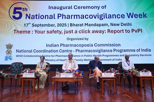 The Indian Pharmacopoeia Commission (IPC), acting as the National Coordination Centre for the Pharmacovigilance Programme of India (NCC-PvPI), inaugurated the 5th National Pharmacovigilance Week (NPW)