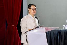 Kiren Rijiju laid the foundation stone for the Centre of Excellence in Heritage Languages & Cultural Studies at the University of Mumbai.