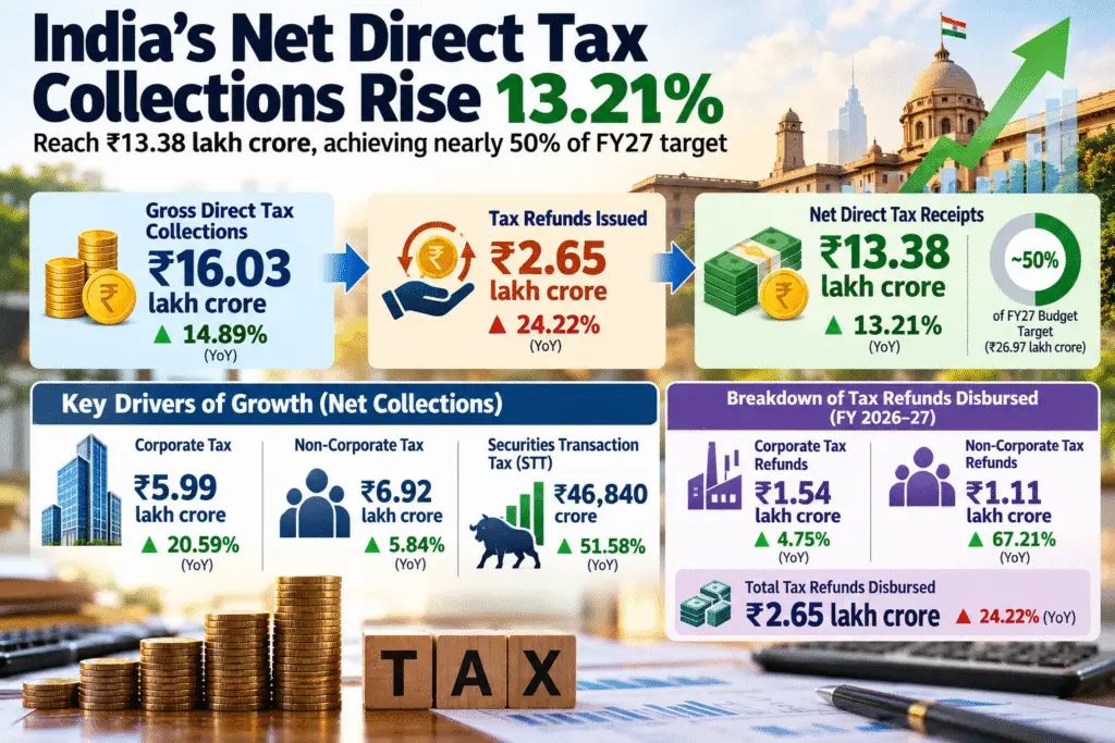 Net direct tax collections